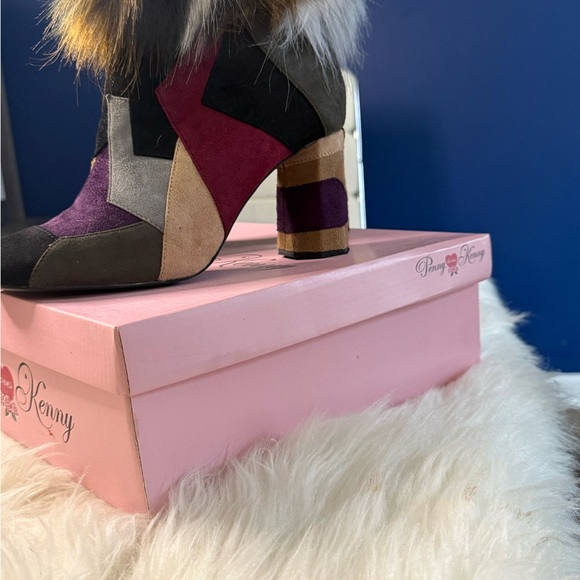 Penny Loves Kenny Women's Colorful Faux Fur Heeled Boots - Picture 5 of 5